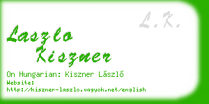 laszlo kiszner business card